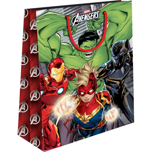 ΧΑΡΤΙΝΗ ΣΑΚΟΥΛΑ ΔΩΡΟΥ 33X12X45 εκ. AVENGERS - 2 ΣΧΕΔΙΑ