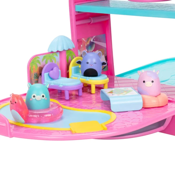 SQUISH-A-LONGS - BACKPACK PLAYSET 12 pcs. WITH FIGURES & ACCESSORIES
