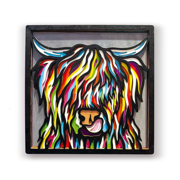 SPLAT PLANET ΞΥΛΙΝΟ ΣΕΤ ΖΩΓΡΑΦΙΚΗΣ HIGHLAND COW