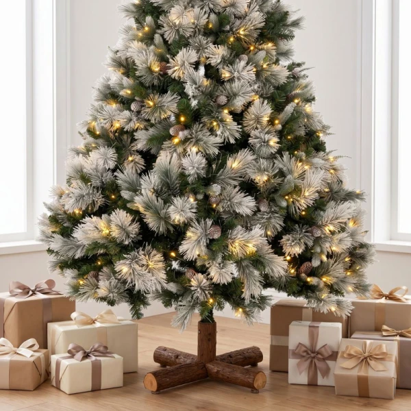ΔΕΝΤΡΟ PRE-LIT SNOWY MONTCLAIR SPRUCE 210 EK. ΜΕ 500 LED ΘΕΡΜΟ ΛΕΥΚΟ ΚΑΙ ΠΟΛΥΧΡΩΜΑ