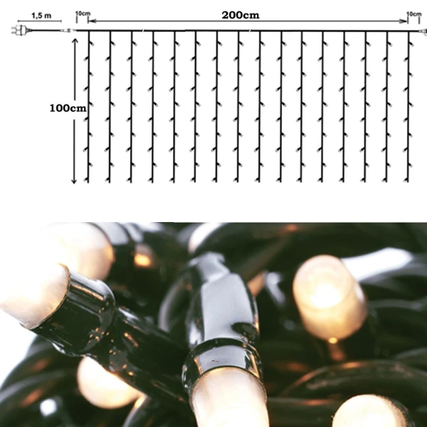 ΦΩΤΑΚΙΑ 200 LED ΚΟΥΡΤΙΝΑ ΠΡΑΣΙΝΟ ΖΕΣΤΟ ΕΠΕΚΤΕΙΝΟΜΕΝΗ 2Χ1 ΜΕΤΡΑ ΕΣΩΤΕΡΙΚΟΥ ΚΑΙ ΕΞΩΤΕΡΙΚΟΥ ΧΩΡΟΥ
