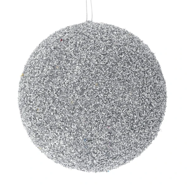 ΧΡΙΣΤΟΥΓΕΝΝΙΑΤΙΚΗ FOAM ΜΠΑΛΑ 10 εκ. ΜΕ GLITTER ΑΣΗΜΙ