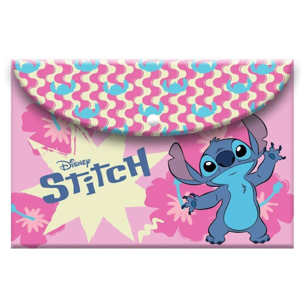 ΦΑΚΕΛΟΣ ΜΕ ΚΟΥΜΠΙ A4 STITCH PINK