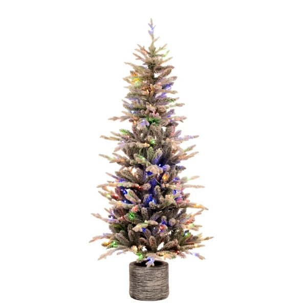 ΔΕΝΤΡΟ PRE LIT ICELAND POTTED FIR 150 ΕΚ. ΜΕ 100 LED ΘΕΡΜΟ ΛΕΥΚΟ ΚΑΙ ΠΟΛΥΧΡΩΜΑ