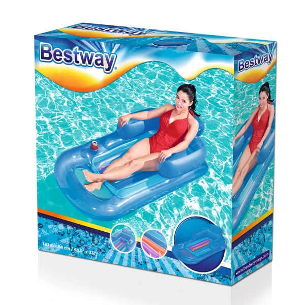 BESTWAY ΦΟΥΣΚΩΤΟ ΣΤΡΩΜΑ 161X84 εκ. DESIGNER FASHION LOUNGE ΜΠΛΕ