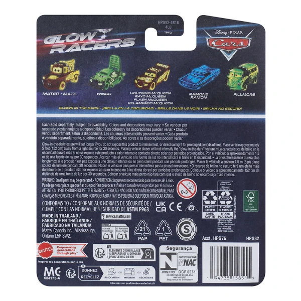 DISNEY AND PIXAR CARS ΑΥΤΟΚΙΝΗΤΑΚΙ GLOW RACERS JACKSON STORM