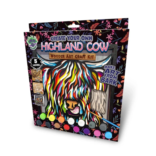 SPLAT PLANET ΞΥΛΙΝΟ ΣΕΤ ΖΩΓΡΑΦΙΚΗΣ HIGHLAND COW