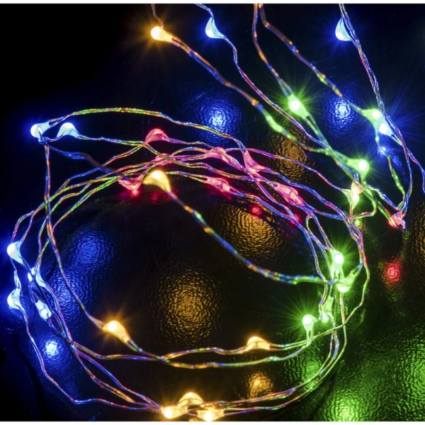 50 ΧΡΙΣΤΟΥΓΕΝΝΙΑΤΙΚΑ ΦΩΤΑΚΙΑ MICRO-LED ΜΠΑΤΑΡΙΑΣ ΠΟΛΥΧΡΩΜΑ