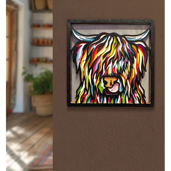 SPLAT PLANET ΞΥΛΙΝΟ ΣΕΤ ΖΩΓΡΑΦΙΚΗΣ HIGHLAND COW