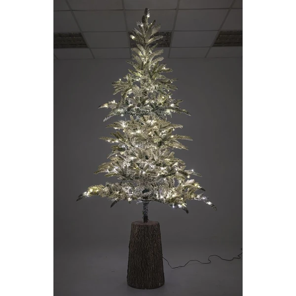 ΔΕΝΤΡΟ PRE-LIT PRINCESS PINE 240 EK ME 300 ΛΕΥΚΑ LED ΣΕ FIBER GLASS RESIN ΒΑΣΗ
