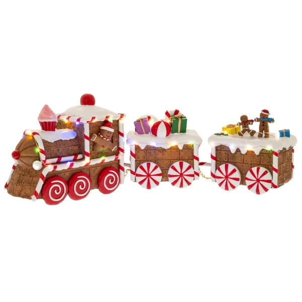 GINGERBREAD ΤΡΑΙΝΟ ΜΕ ΦΩΣ 47Χ10Χ15 ΕΚ ΜΠΑΤΑΡΙΑΣ