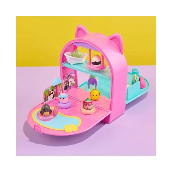 SQUISH-A-LONGS - BACKPACK PLAYSET 12 pcs. WITH FIGURES & ACCESSORIES