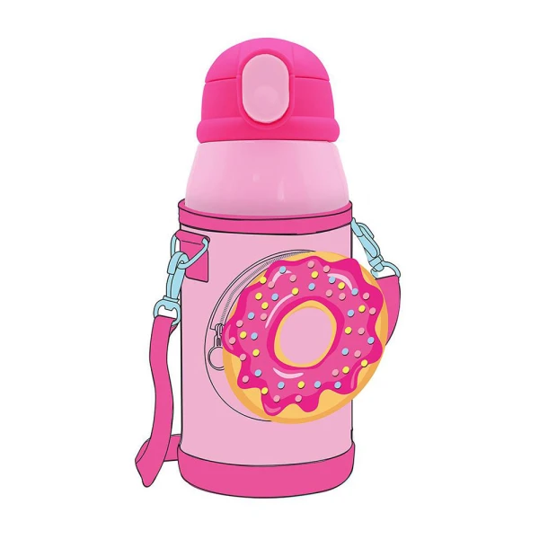 MUST TEAM ΑΝΟΞΕΙΔΩΤΟ ΠΑΓΟΥΡΙ ΘΕΡΜΟΣ 500ml ΜΕ ΘΗΚΗ ΚΑΙ ΚΑΛΑΜΑΚΙ 21,5Χ8,5 εκ. CUPCAKE