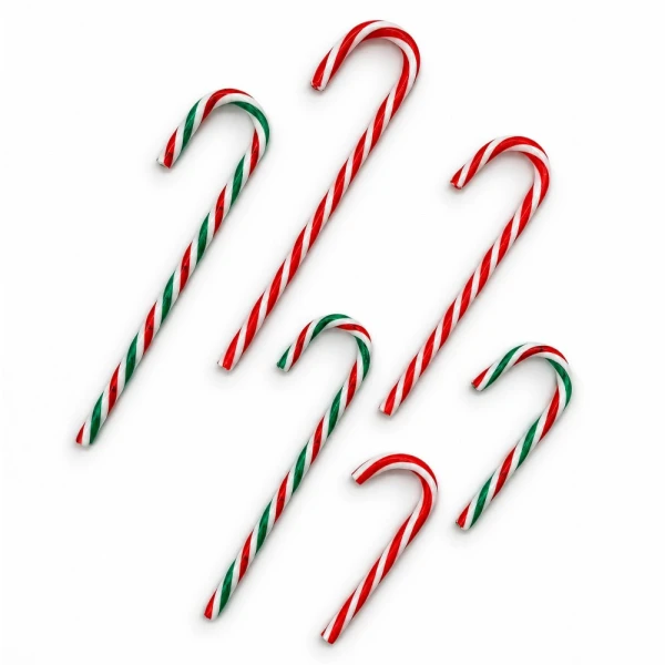 ORNAMENT CANDY CANES SET 6 pcs 3 SIZES