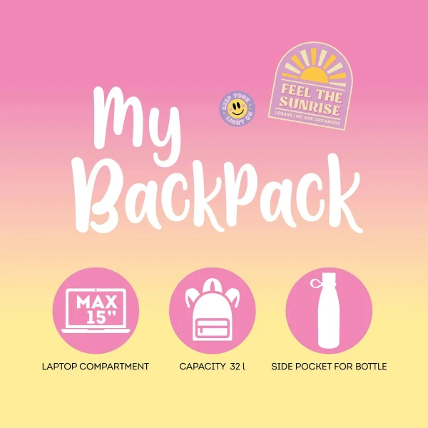LEGAMI MY BACKPACK ΣΑΚΙΔΙΟ ΠΛΑΤΗΣ SUNRISE LOVER