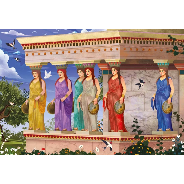 SENIOR PUZZLE CREATORS PUZZLE 2X70 pcs ATHENS ACROPOLIS CARYATIDS 