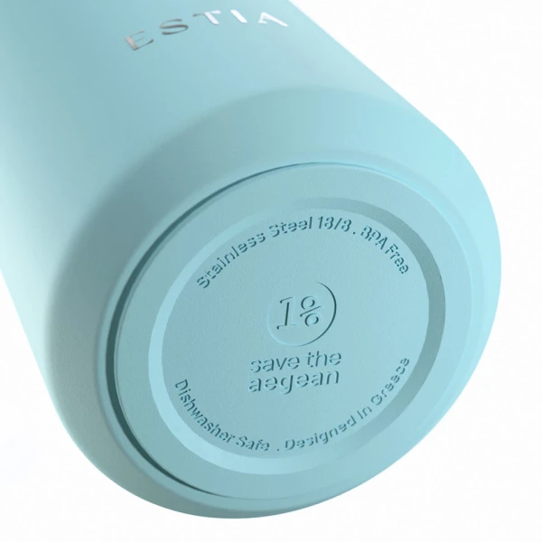 ESTIA HOME ART ΘΕΡΜΟΣ FLOW SAVE THE AEGEAN 500ml ARCTIC