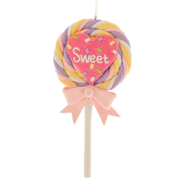 XMAS CANDY CANE HANGING ORNAMENT 8X16 CM