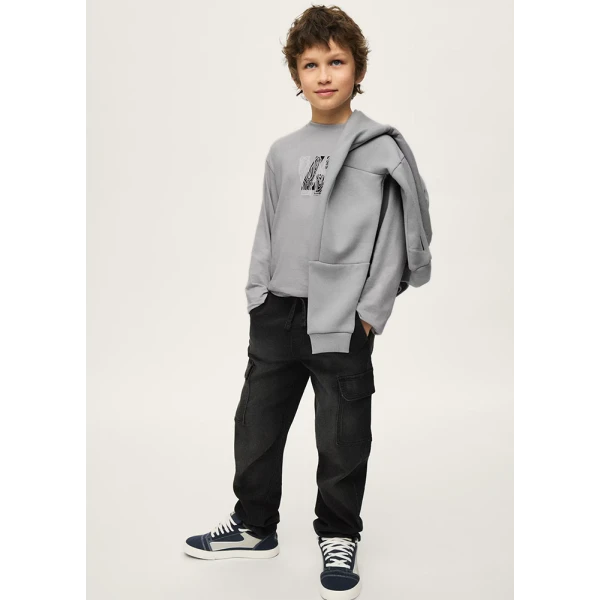 MAYORAL PANTS SOFT DENIM JOGGER  BLACK