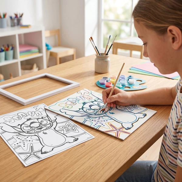 HAPPIHOBBI PAINT & FRAME PAINT BY NUMBERS STITCH
