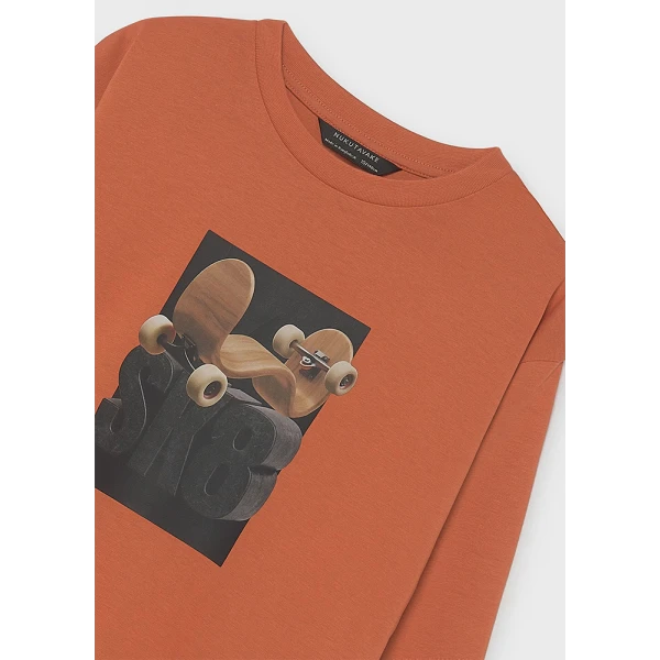 MAYORAL BLOUSE LONG SLEEVES 3D ORANGE