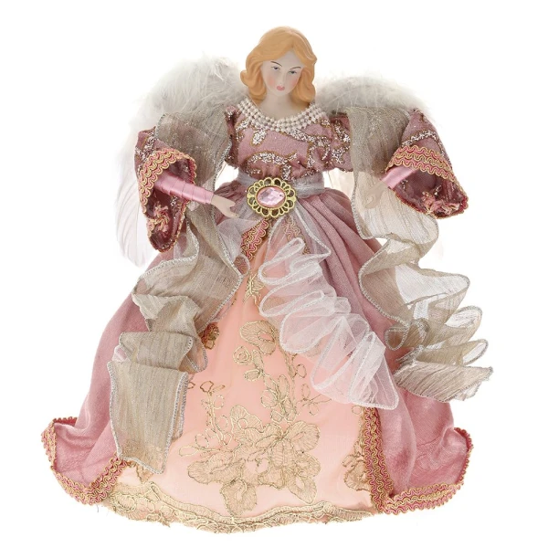 SALMON ANGEL TREE TOPPER 30 CM