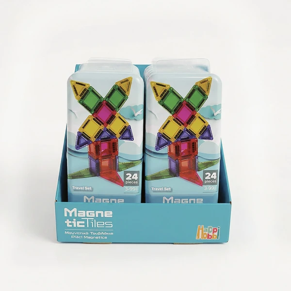 HAPPIHOBBI ΜΑΓΝΗΤΙΚΑ ΤΟΥΒΛΑΚΙΑ TRAVEL SET 24 ΤΕΜΑΧΙΑ ΓΙΑ 3+ ΧΡΟΝΩΝ