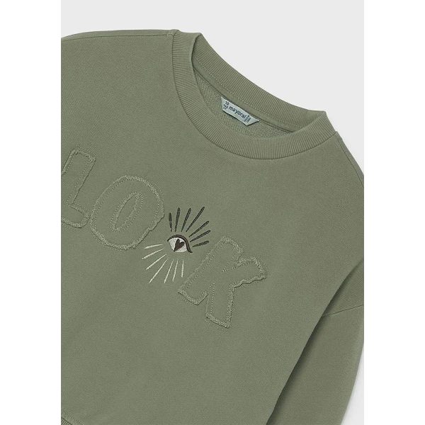 MAYORAL FLEECE APPLIQUÉ EMBROIDERY  GREEN