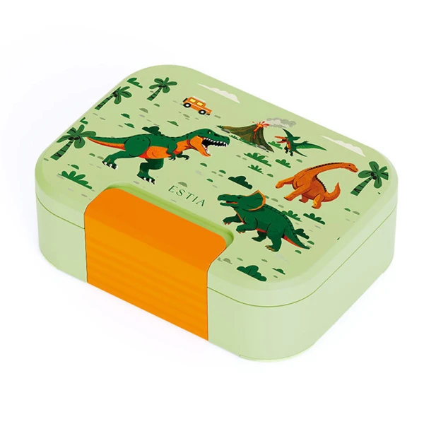 LUNCH BOX SAVE THE AEGEAN 750ml 2 STAINLESS STEEL REMOVABLE COMPARTMENTS DINO EXPLORER