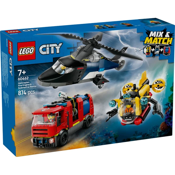 LEGO® CITY ΣΥΛΛΟΓΗ ΜΕ ΕΛΙΚΟΠΤΕΡΟ, ΠΥΡΟΣΒΕΣΤΙΚΟ ΦΟΡΤΗΓΟ & ΥΠΟΒΡΥΧΙΟ