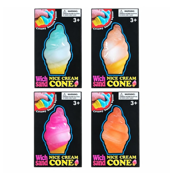 SQUEEZE ICE CREAM CONE STRESS TOY - 4 COLORS