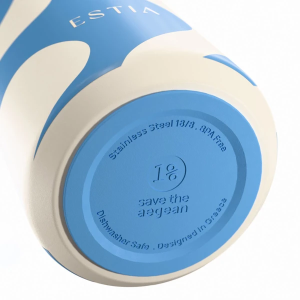 ESTIA HOME ART ΘΕΡΜΟΣ FLOW SAVE THE AEGEAN 500ml OCEAN WAVES