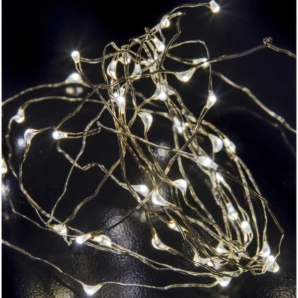 100 LED ΧΡΙΣΤΟΥΓΕΝΝΙΑΤΙΚΑ ΦΩΤΑΚΙΑ MICRO-LED ΖΕΣΤΟ ΛΕΥΚΟ