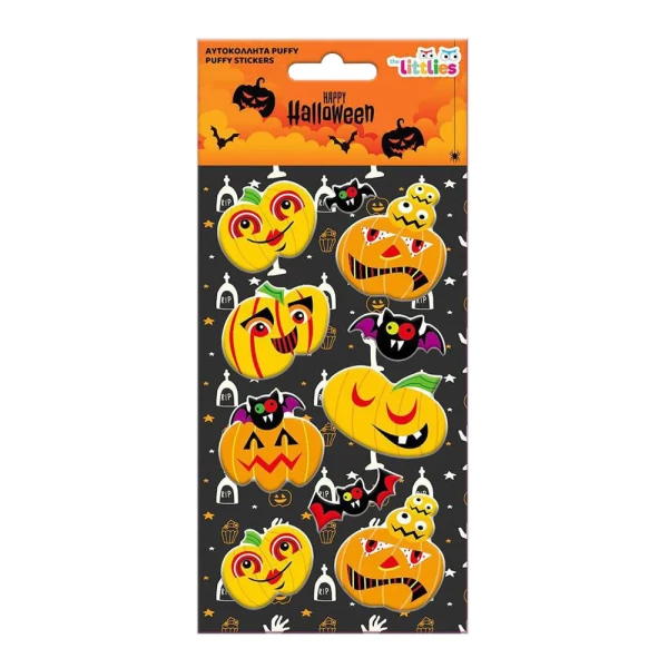 THE LITTLIES HALLOWEEN ΑΥΤΟΚΟΛΛΗΤΑ PUFFY 10X22εκ. - ΔΙΑΦΟΡΑ ΣΧΕΔΙΑ