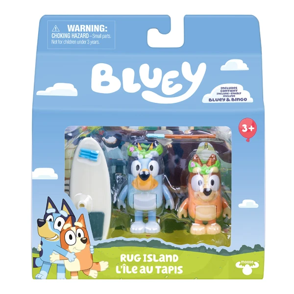 BLUEY ΣΕΤ ΜΕ 2 ΦΙΓΟΥΡΕΣ ΚΑΙ ΑΞΕΣΟΥΑΡ - RUG ISLAND