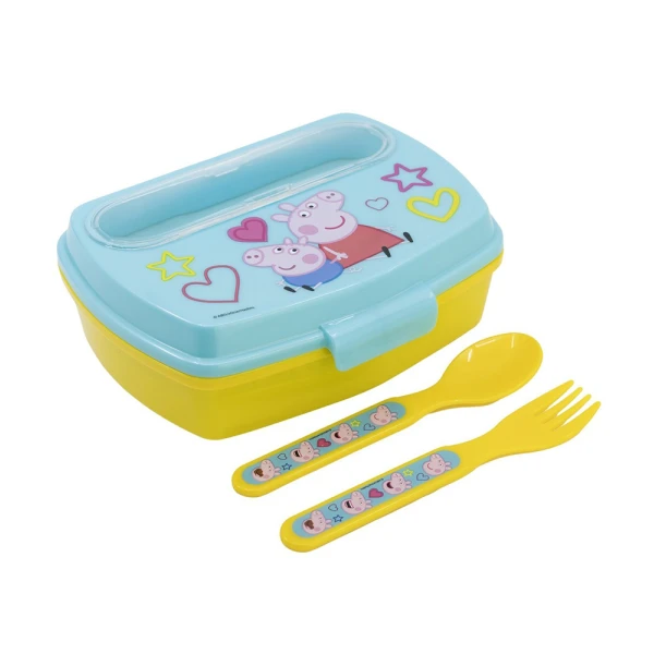 ΔΟΧΕΙΟ ΦΑΓΗΤΟΥ ΓΙΑ SANDWICH PEPPA PIG ΜΕ ΚΟΥΤΑΛΙ ΚΑΙ ΠΗΡΟΥΝΙ