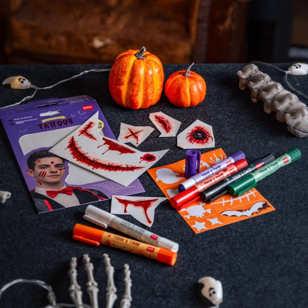 LEGAMI TEMPORARY FACE CREEPY TATTOOS