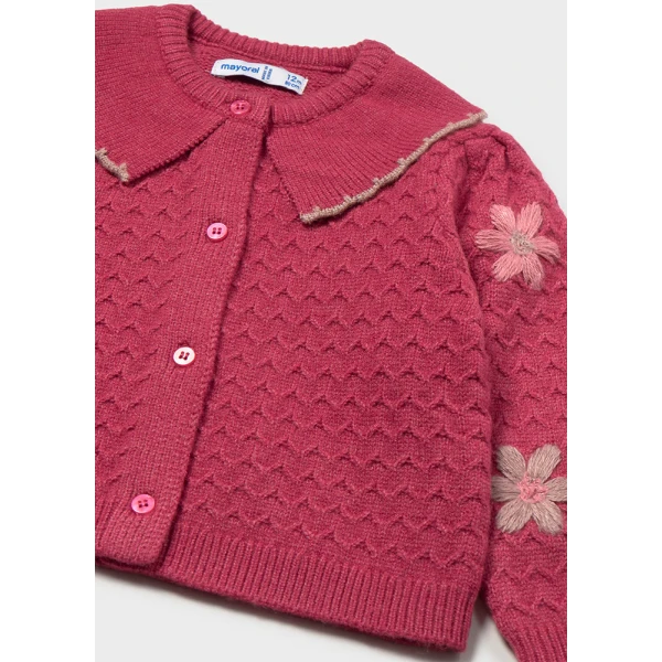 MAYORAL FLOWER EMBROIDERY JACKET PINK