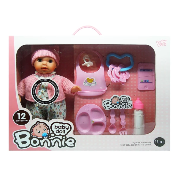 ΒΑΒΥ DOLL THAT SPEAKS GREEK WITH FOOD SET