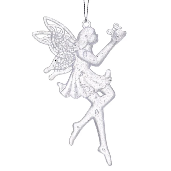 TRANSPARENT ACRYLIC FAIRY ORNAMENT SET 6 pcs 15 CM