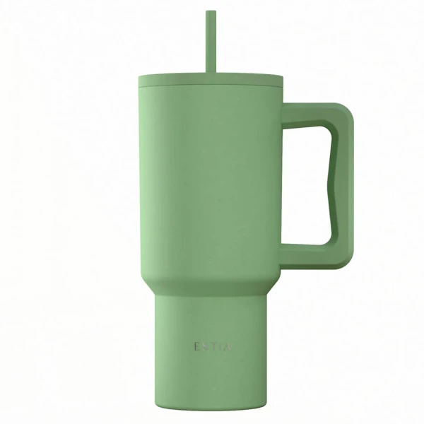 ESTIA HOME ART ΘΕΡΜΟΣ STRAW TUMBLER XL 900ml - PINE