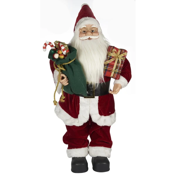 DECORATIVE SANTA CLAUS RED WITH GIFTS 90 cm