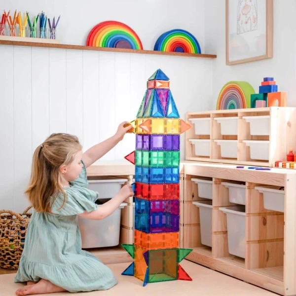 CONNETIX ΜΑΓΝΗΤΙΚΑ ΤΟΥΒΛΑΚΙΑ RAINBOW CREATIVE PACK 102 τεμ.