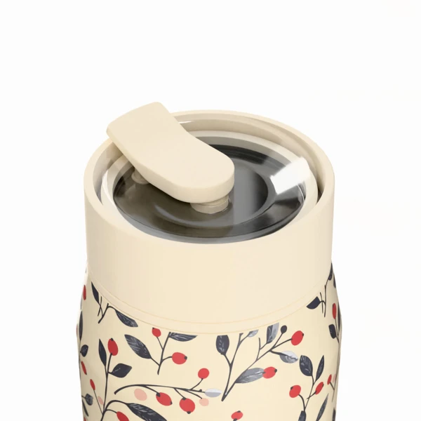 ESTIA HOME ART ΘΕΡΜΟΣ LENS SAVE THE AEGEAN 360ml BLOOM BEIGE