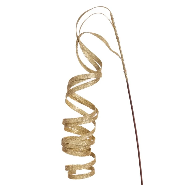 GOLDEN GLITTER TWISTED STEM 114 CM