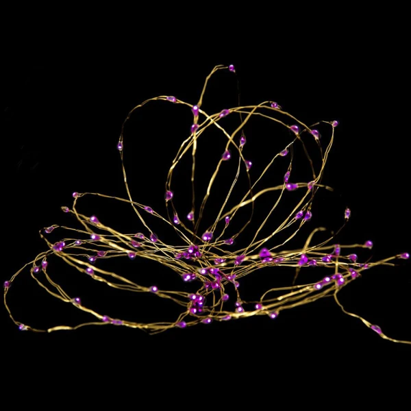 LIGHTS 100 LED SMALL 5m GOLD-PINK
