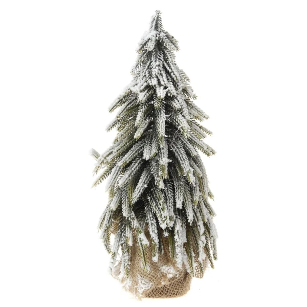  X MAS DECO SNOWED TREE IN POT