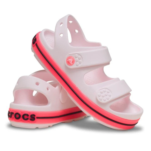 CROCS CROCBAND CRUISER SANDAL T BUBBLE ICE/PINK BLAST