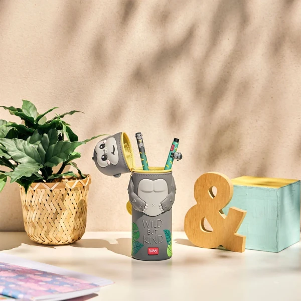 LEGAMI 2 IN 1 SILICONE PENCIL CASE KAWAII GORILLA