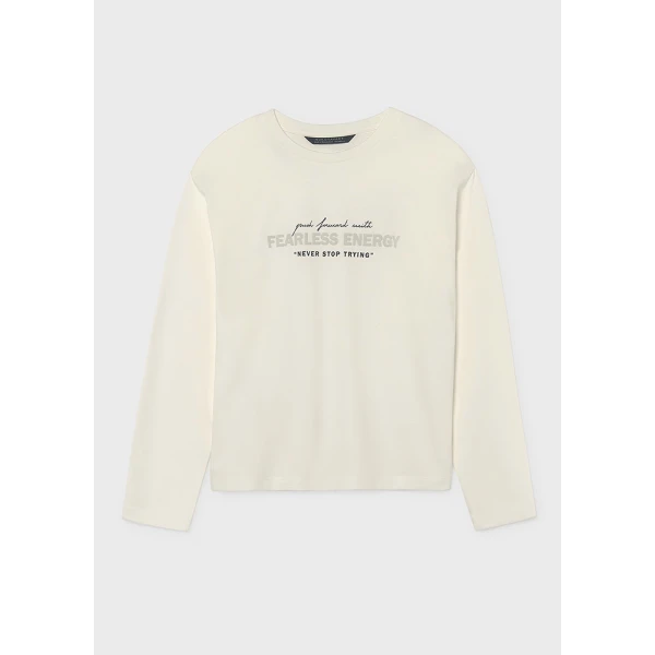 MAYORAL T-SHIRT ΜΑΚΡΥΜΑΝΙΚΟ ENERGY ΚΡΕΜ